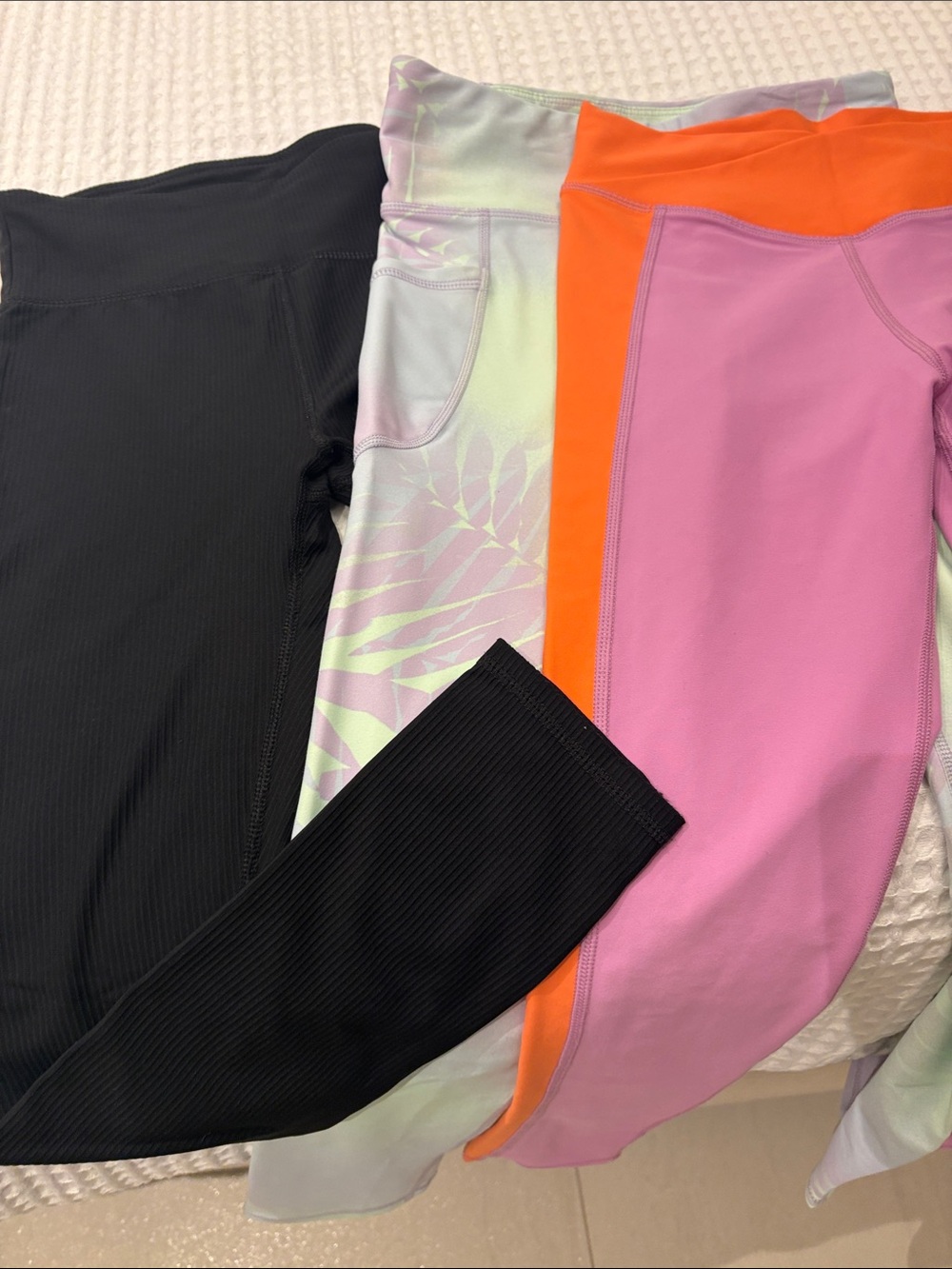 Old Navy Girls' Leggings Set - Black, Pink, Orange, Mint